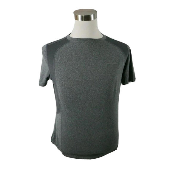 Avalanche Mens Stretch Polyester SS Heather Dark Gray Activewear T Shirt Small - Picture 1 of 7